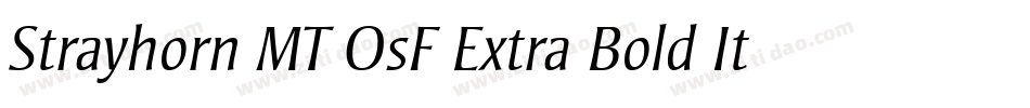 Strayhorn MT OsF Extra Bold Italic字体转换